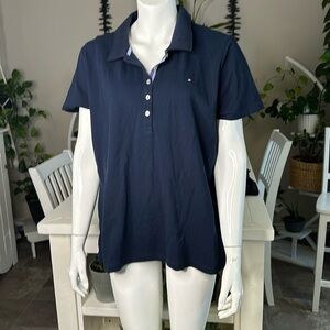 Tommy Hilfiger Ladies Golf/Casual shirt collar short sleeve navy XL
